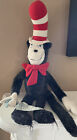 Dr Seuss Cat in the Hat Vintage Plush Character w/Umbrella Coleco 1983 26" Tall
