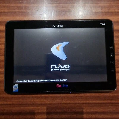 Ruvo EleLite T10 TabletPc, Intel Atom,  10"1' , NO HDD, TESTED TO BIOS ONLY (65) - Image 1 of 4