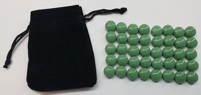 Juego de 40 PIEZAS DE JUEGO DE PIEDRA DE VIDRIO SÓLIDO VERDE EJÉRCITO Pente repuesto NUEVO Foto 1 de 3