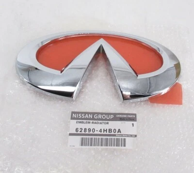 Genuine OEM Infiniti 62890-4HB0A Front Grill Emblem 2014-2020 Q50 2016-2017 QX50 - Image 1 of 2