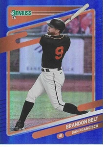 2021 Donruss Blue Holo Brandon Belt card # 156 San Francisco Giants - Picture 1 of 1