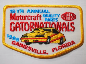 NHRA Gator Nationals Racing Patch 1988 Gainesville Florida Motorcraft Parts - Picture 1 of 2
