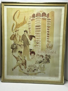 1264 Of 5000 Limited Edition 1952-1996 Sands Hotel Casino Vegas Framed Poster - Picture 1 of 24