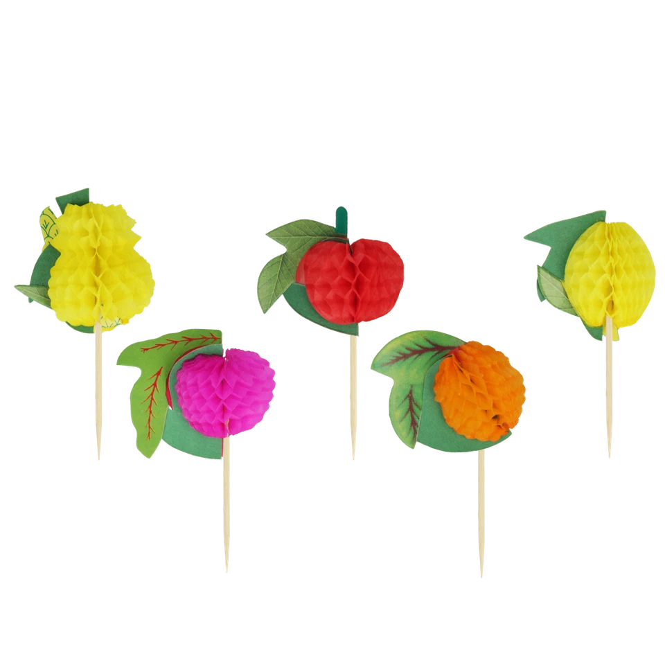 METALTEX 257827080 Deko-Picker "Früchte", 12 Stück / Partypicker - Bild 1 von 1