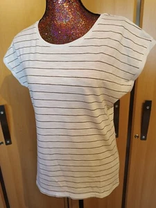 Vivance T-Shirt weiß Glitzer 36 S 38 Silvester Weihnacht Gold Kupfer - Bild 1 von 9