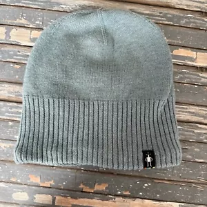 Smartwool Merino Wool Fur Lined Beanie Adult One Size Gray Outdoors Hiking - Picture 1 of 6