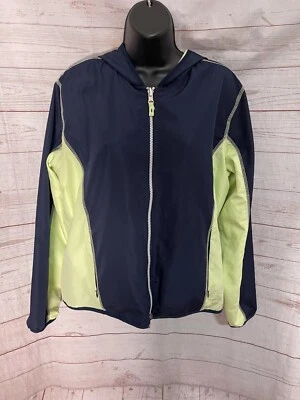 Chaqueta cortavientos deportiva para mujer Oleg Cassini con capucha cremallera frontal talla L Foto 1 de 4