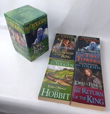 J.R.R. Tolkien The Lord Of The Rings & The Hobbit 4-book Paperback Box Set - Image 1 of 4