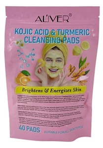 Turmeric Kojic Acid Pads Turmeric&Kojic Cleansing Pads Facial Sponges Exfoliate - Picture 1 of 6