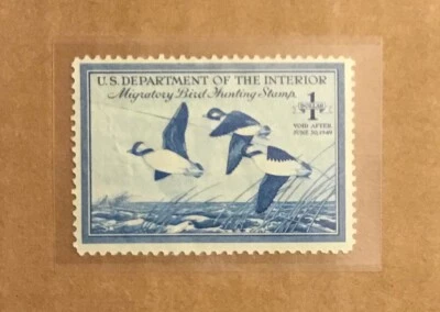 Federal duck stamp RW 15 MNH 1948 migratory bird hunting stamp - Image 1 of 2