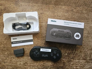 SNES SUPER NINTENDO 8BITDO SN30 2.4G WIRELESS CONTROLLER JOYPAD & RECEIVER PLY3 - Picture 1 of 3