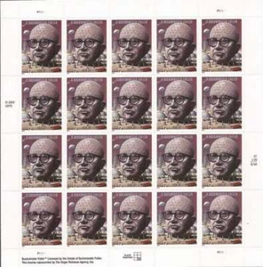 US Stamp - 2004 Buckminster Fuller - 20 Stamp Sheet #3870 - Picture 1 of 1