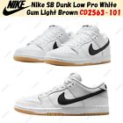 Nike SB Dunk Low Pro White Gum Light Brown CD2563-101 US Men's 4-14 New