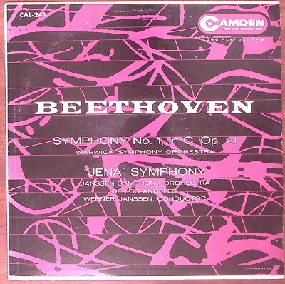 WERNER JANSSEN SYMPHONY ORCHESTRA BEETHOVEN SYMPHONY NO 1 EXC VINYL LP 209-16 - Image 1 of 4