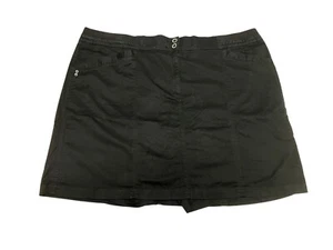 Karen Scott Black Skort Pockets Size 22W Cotton Blend Casual Elastic Waist New - Picture 1 of 9