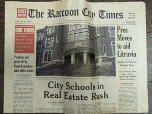Resident Evil: Apocalypse Movie Raccoon City Newspaper Prop - Picture 1 of 5