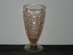 Holiday Buttons and Bows Footed 6" Tumbler As Is Pink HTF - Picture 1 of 4