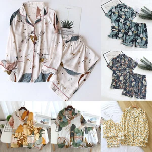 New Pajamas Suit Soft Long Pajamas Simple Style   New Women Spring Autumn - Picture 1 of 38