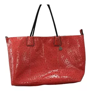Borsa a tracolla Big Budda Santorini Vegan in ecopelle di struzzo rosa scuro ** - Foto 1 di 9