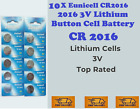 10 X CR2016 3V Litowe ogniwo monetowe DL2016 BR2016 ECR2016 Bateria guzikowa Eunicell
