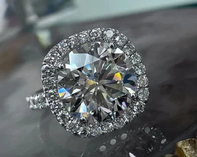 IGI Certified Lab Grown/CVD Diamond Round Women's Wedding Ring 14K White Gold - Image 1 of 4