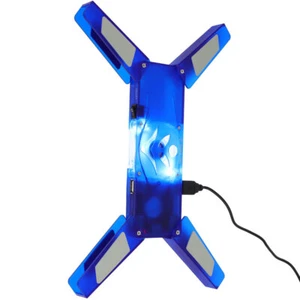 Laptop Stand With LED Cooling Fan Laptop Storage Holder Folding Computer - Photo 1/12