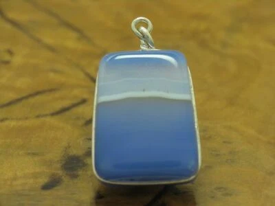 835 Argento Pendente Con Inserto In Agata / Argento 925 / 31,5 Mm / 6,8G - Immagine 1 di 3