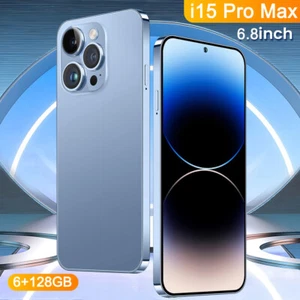 2025 NEW i15 Pro Max 5G Unlocked Smartphone Android14 128GB Dual SIM Cheap Phone - Picture 1 of 26