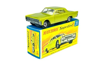 Lesney Matchbox Superfast MB31 Thin Tires Lincoln Continental w/G Style Box - Picture 1 of 13