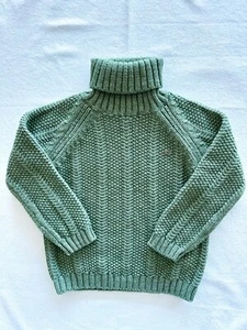 New without tag GUCCI 6Y Green/Grey Turtleneck Long-sleeve Wool Sweater - Picture 1 of 4