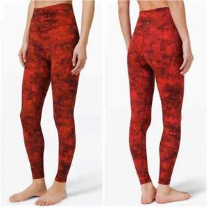 LULULEMON Align Leggings Pant 28" Lunar New Year Intricate Oasis Love Red 4 - Picture 1 of 9
