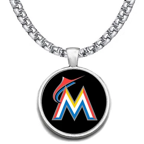 Large Miami Marlins Marlins Mens 24" Chain Pendant Necklace FREE SHIP' D30 Cover