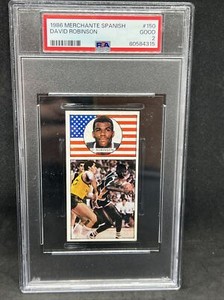 1986 Merchante Spanish #150 David Robinson Psa 2 Good San Antonio Spurs Rookie