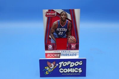 2014-15 Threads Rookie Threads Joel Embiid #46 RC Patch Relic - Image 1 of 2