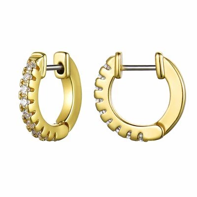 Stainless Steel CZ Hoop Nose Ear Rings Cartilage Piercing Helix Earrings Jewelry - Image 1 of 4