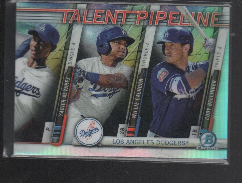 YADIER ALVAREZ/ CALHOUN/ BELLINGER 2017 BOWMAN CHROME TALENT PIPELINE #TP-LAD - Image 1 of 1