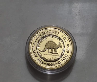 1992 AUSTRALIA  1/2 oz. GOLD COMMON WALLAROO PROOF -GOLD AUSTRALIAN NUGGET - Image 1 of 2
