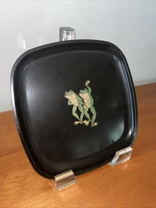 Couroc Of Monterey 8.5” Square Mini “Dancing Frogs” Tray.  Mid-century Modern. - Picture 1 of 9