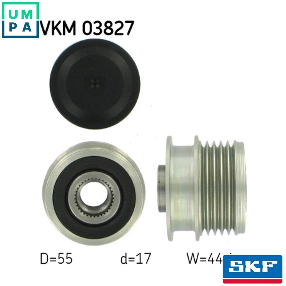 ALTERNATOR FREEWHEEL CLUTCH VKM 03827 FOR MERCEDES-BENZ M 166.995 2.1L 4cyl - Image 1 of 4