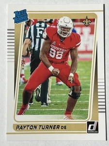 2021 Panini Donruss #342 Payton Turner RC Rookie New Orleans Saints - Foto 1 di 2