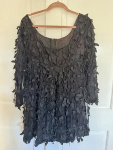 Vintage Anna Sui Little Black dress size 8 Party Dress New Years Eve Wedding - Picture 1 of 20