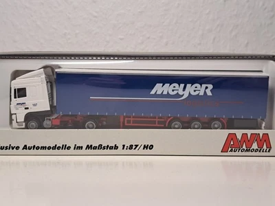 Modell 1:87 AWM 7872.01 DAF LKW Sattelzug Plane Meyer logistics OVP - Bild 1 von 4