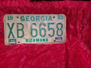 1983 Vintage Georgia License Plate XB 6658 - Picture 1 of 2