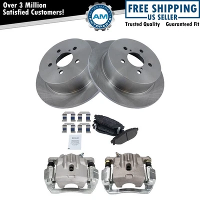 Pinzas de freno traseras pastillas y rotores de cerámica para Subaru Legacy Outback 2006-2009 Foto 1 de 4