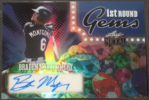 Braden Montgomery 2025 Leaf Metal 1st Round Gems Autograph Rookie (12/25) ChiSox - Picture 1 of 2