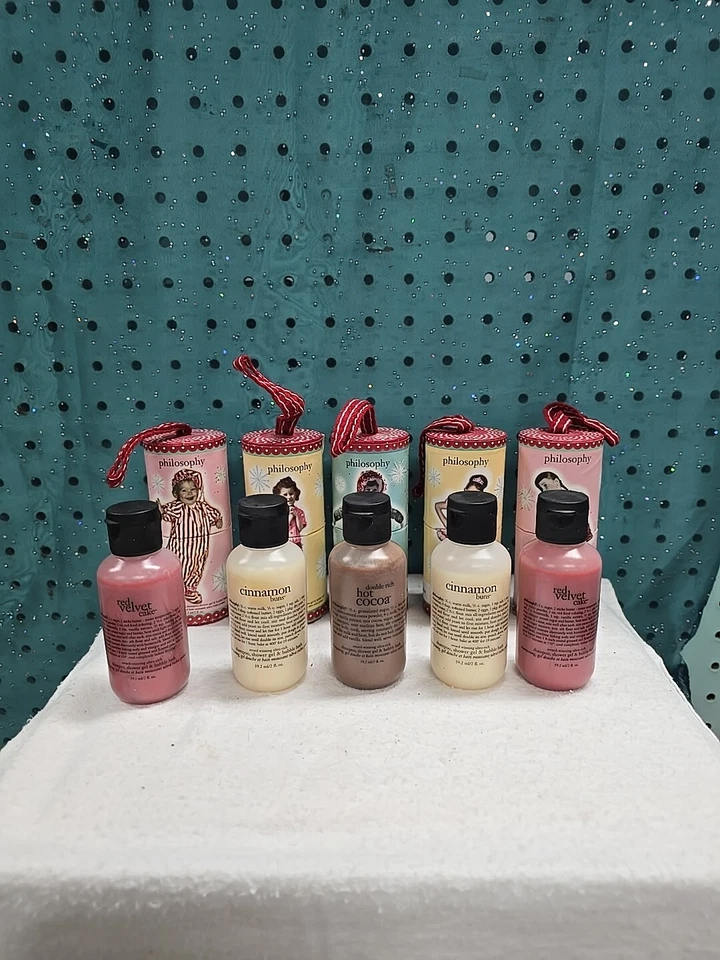 Set Of 5 Philosophy Deck The Halls Shampoo/Shower Gel 2oz W/ Ornament Holders - Image 1 of 4