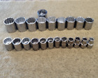 22 Armstrong 1/2" Drive Socket Set Metric 32mm to 10mm 12 Point 39 Series USA
