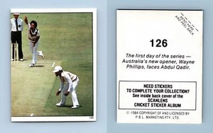 Part 2 Of 2 Wayne Phillips #126 Scanlens Cricket 1984 Sticker - Picture 1 of 1