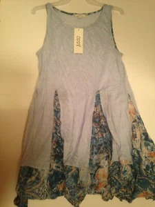 NEW! Oddi Long Tunic Top Women's Size Small Medium or Large Sleeveless Blue/Navy - Picture 1 of 11