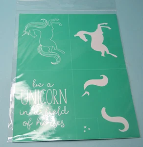 Unicorn Chalk Couture Stencil Retired 181131 NIP - Picture 1 of 1